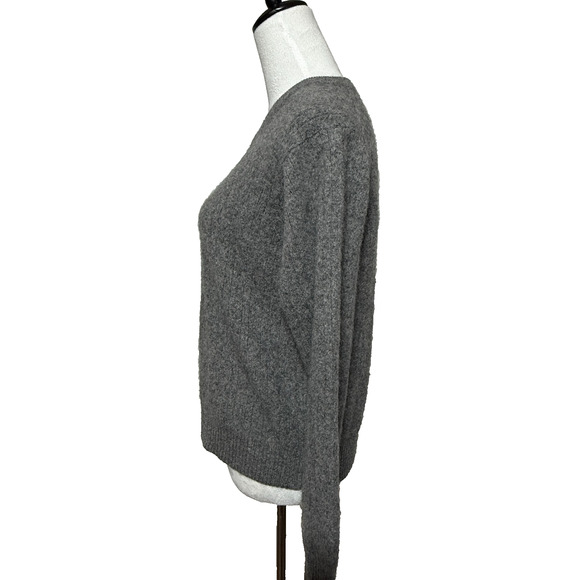 Geoffrey Beene Sweater Womens Large Gray Cashmere V Neck Pullover Career Luxury - Picture 6 of 9